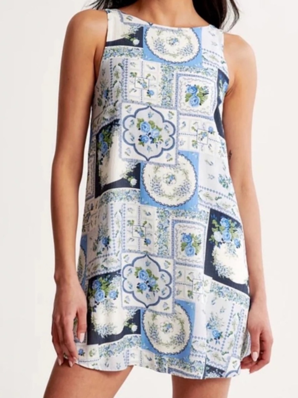 Abercrombie & Fitch Patchwork Lowback Mini Dress